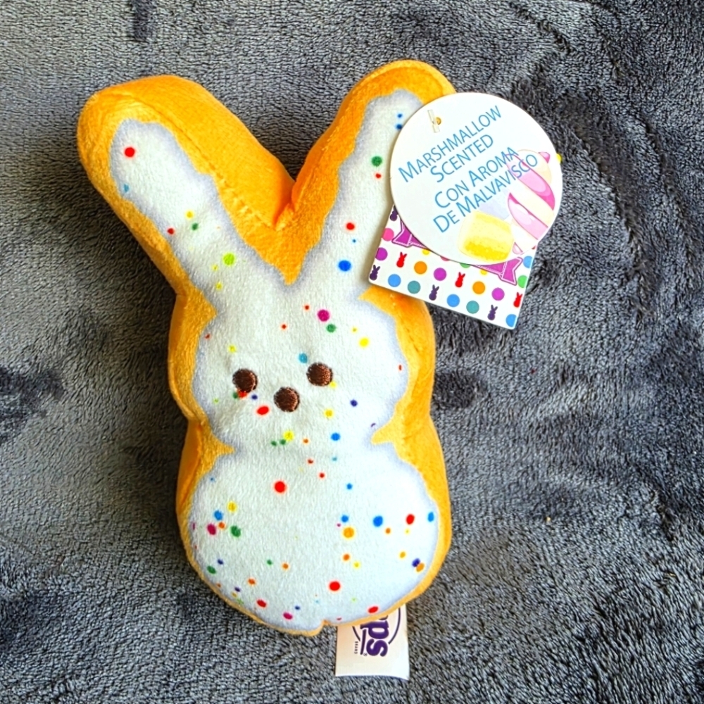 New small Peeps Scented Marshmallow Plush toy White & Yellow Peeps Easter decor